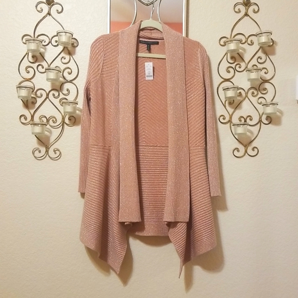 White House Black Market Sparkle Blush Cardigan